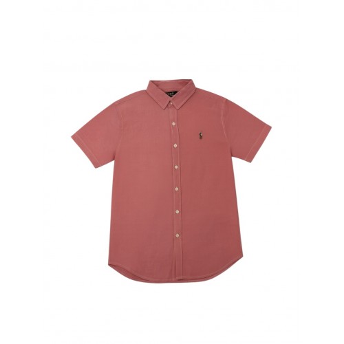 Ralph Lauren Polo Ανδρικό Πουκάμισο Κοντομάνικο Ροζ